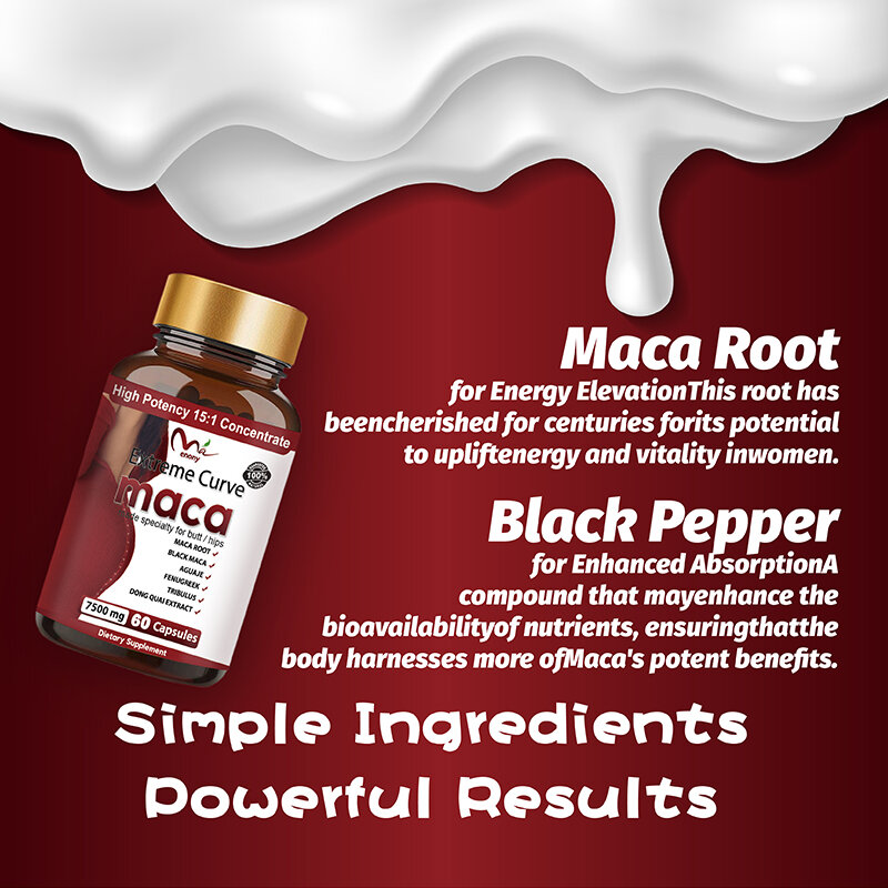 1 бутылка капсул для подтяжки бедер Ultimate Maca ягодицы таблетки для улучшения ягодиц Формирование ягодиц компактное Здоровое питание