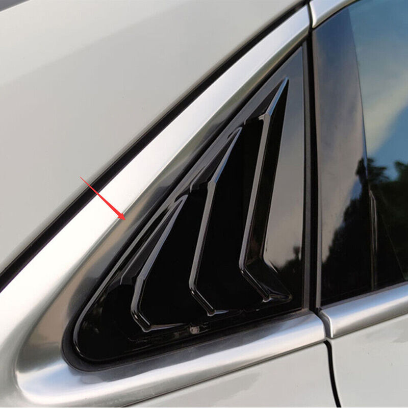 아우디 A3 세단 2014-2020 자동차 후면 루버 윈도우 사이드 셔터 커버 트림 스티커, 벤트 스쿠프 ABS 탄소 섬유 자동차 액세서리