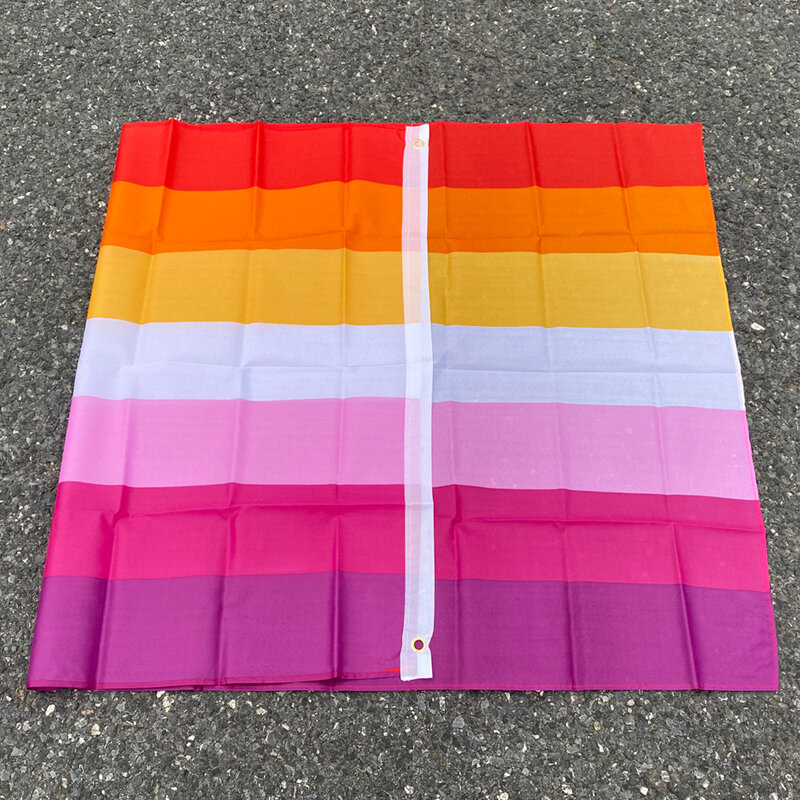 Darmowa wysyłka Aerlxemrbrae tęczowa flaga 150X90CM flaga gejowska tęcza rzeczy zachód słońca lesbijki duma flagi