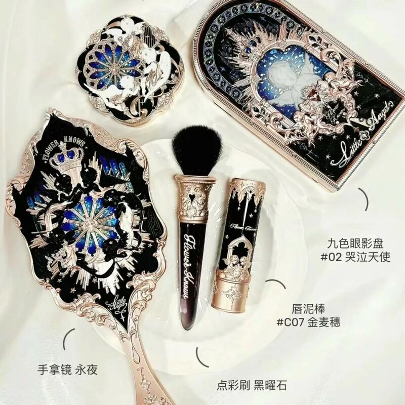 Miroir de maquillage portable pour filles, fleur connaît le petit ange, déterminer le style de princesse, cadeau d'anniversaire pour les amis, voyage