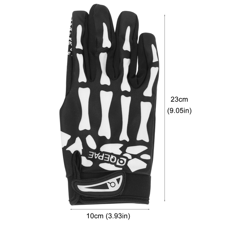 1 Pair of Gloves Scary Skull Finger Gloves Ghost Paw Gloves Black Gloves for Men and Women White L