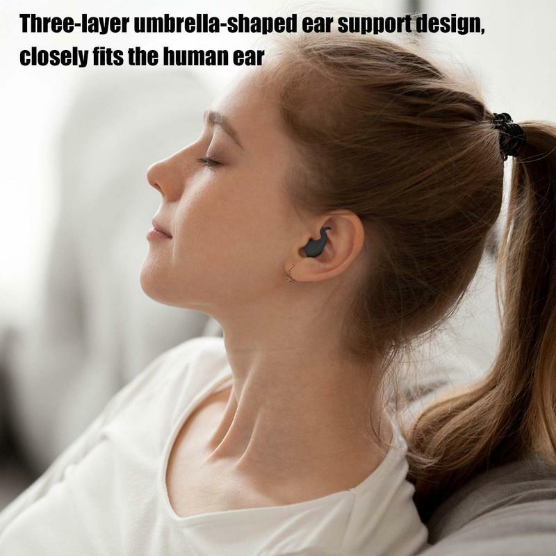 Zatyczki do uszu do spania, nadające się do prania, nadające się do wielokrotnego użytku, ochrona słuchu zatyczki do uszu blokujące dźwięk silikonowe zatyczki do uszu dla słuchu