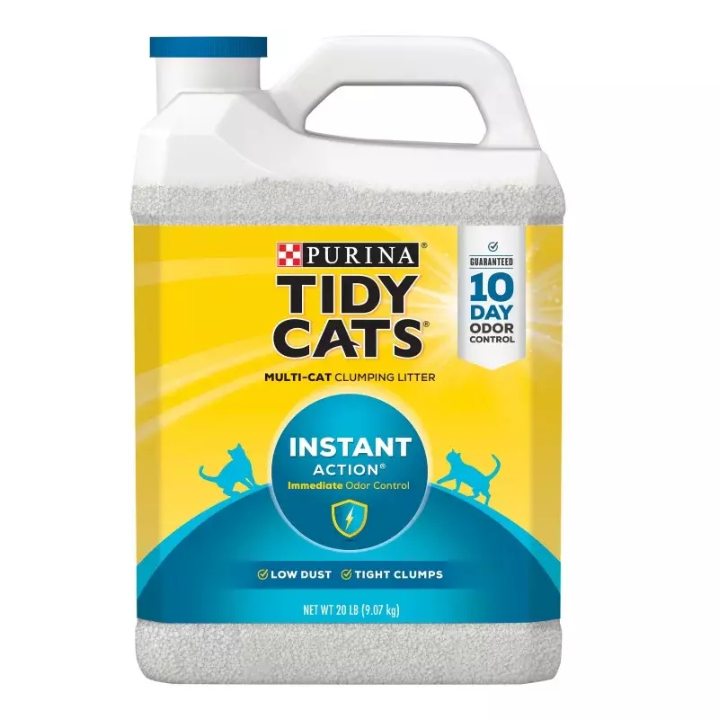 (2 pack) Purina Tidy Cats clumping cat litter, instant action multi cat litter, 20 lb. jug