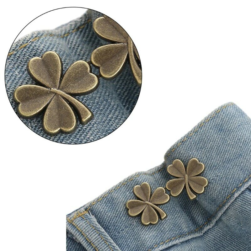 Alloy Waist Tighten Pins for Pants Brooch Waist Clasp Brooch Clip Clothing Ornament Easy Use Waist Fitness Buckles