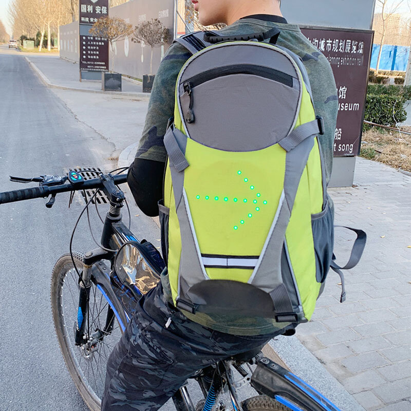 E bicicleta e-scooter reflexivo correndo mochila led segurança mochila reflectante segurança led ciclismo mochila