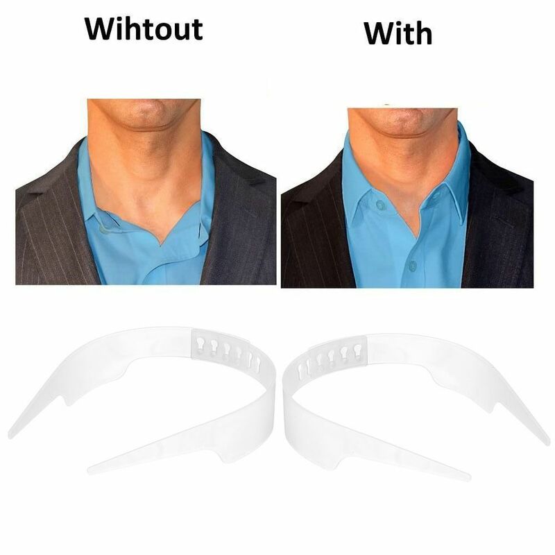 Conjunto de Collar fijo para camisa, conjunto de soporte para camisa, moldeador de camisa, ajustable, antivuelco