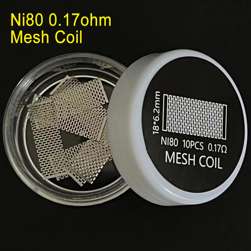 Bobine Bâle mesh chauffante classique Ni80 A1, fil chauffant de remplacement pour Profile RD/TA /1.5 /Kylin M/M Pro/Z192.X Mesh, 50 pièces, 10 pièces