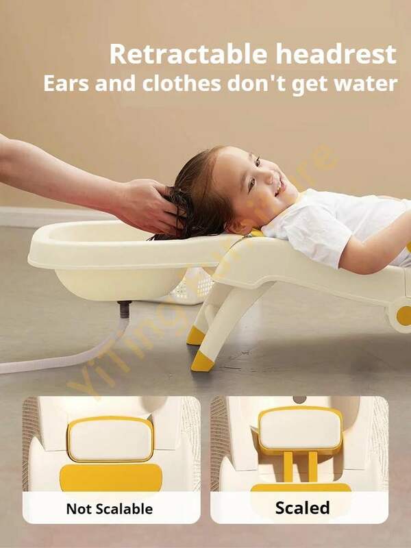 Sampo tempat tidur bayi, kursi malas cuci rambut dapat dilipat nyaman kursi Shower wastafel rumah Cama De Champu furnitur