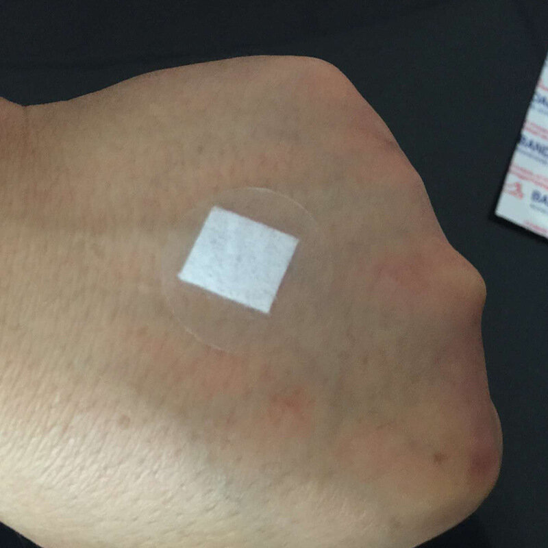 100 sztuk pierwszej pomocy wodoodporne rany lecznicze bandaż samoprzylepny okrągłe Plaster Plaster na rany sterylne naklejki hemostazy
