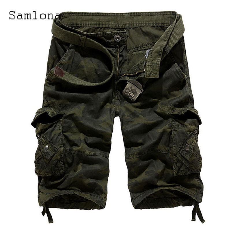 Grote Maat Heren Cargoshorts 2024 Zomer Halve Broek Europese Mode Zakshorts Heren Outdoor Vintage Camouflage Shorts