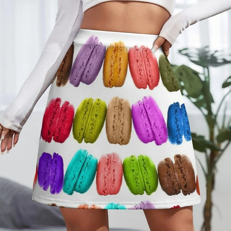 Mini-saia Crazy Macarons, roupas de minissaia feminina, moda coreana