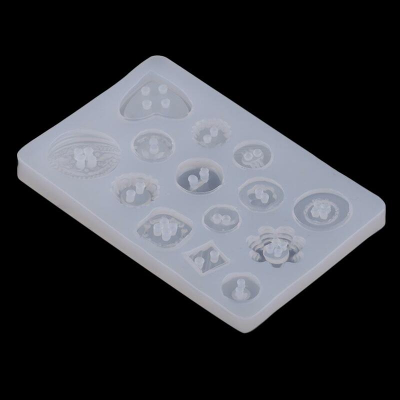 Botones de forma y tamaño surtidos, Resina de silicona, cristal epoxi