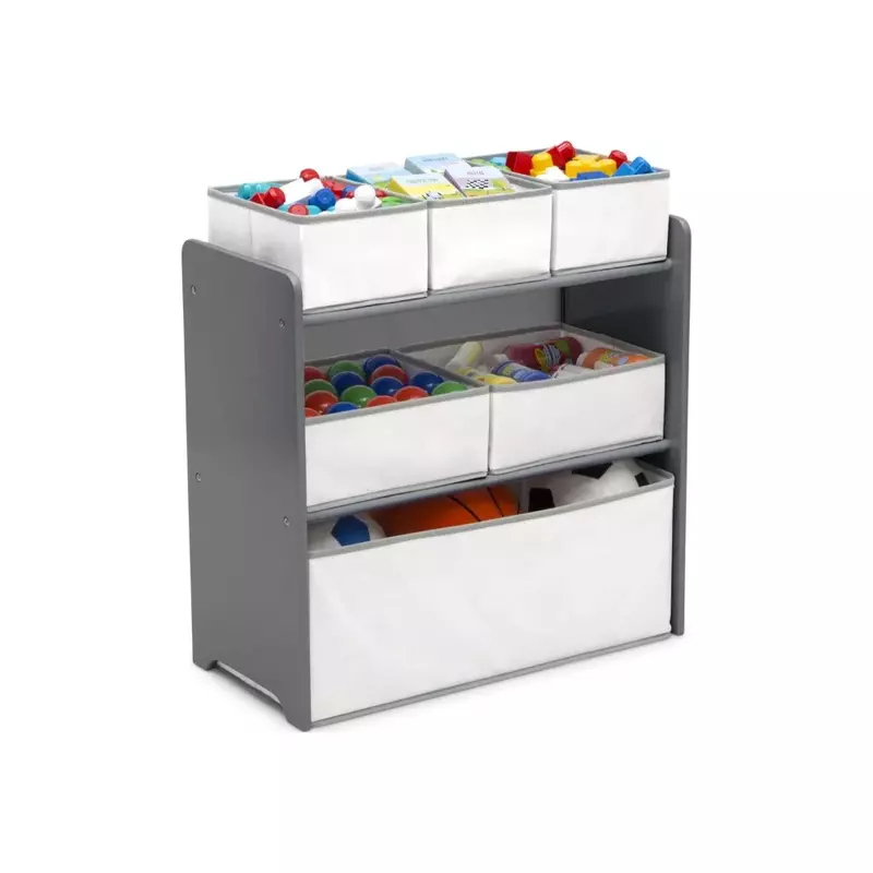 Delta Children 4-Piece Toddler Playroom Set, Grey/White