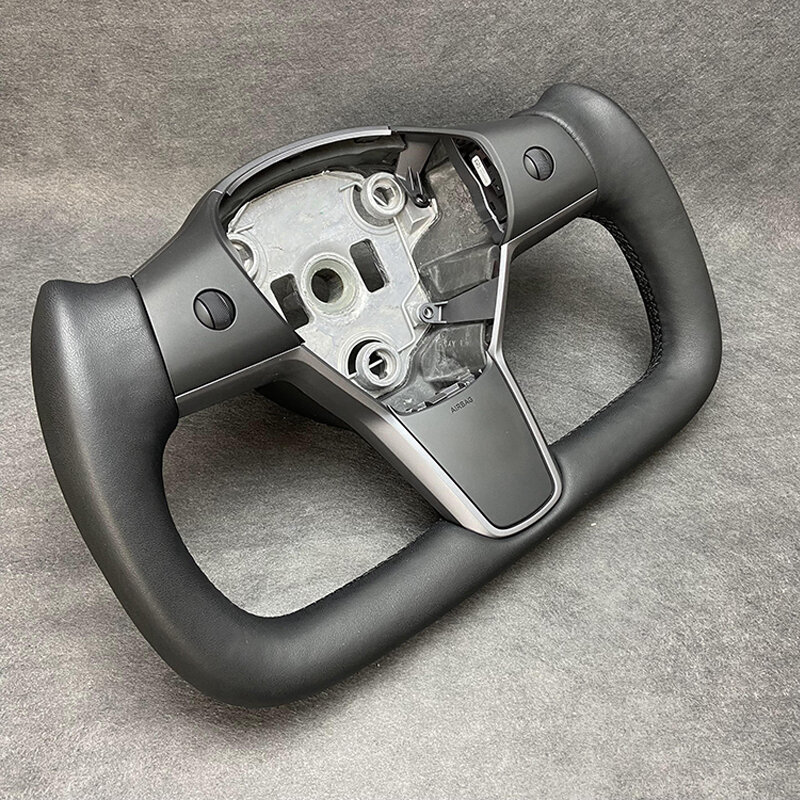 Yoke Aroham Matte Carbon Fiber Steering Wheel For Tesla Model Y Model 3 2017 2018 2019 2020 2021 2022 2023
