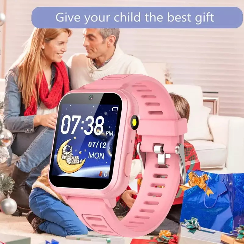 Smart Watch com 24 jogos para crianças, música, pedômetro, rastreador de fitness, time display, gravação de áudio e vídeo