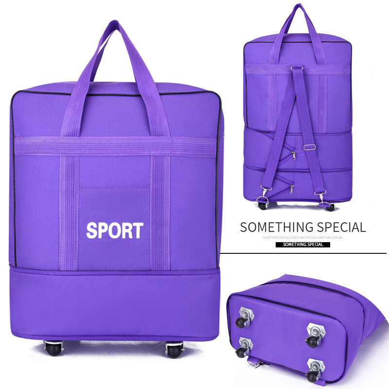 2022 NEW Large Capacity Retractable Suitcase Universal Wheel Foldable Duffle Hard Travel Luggage Bags