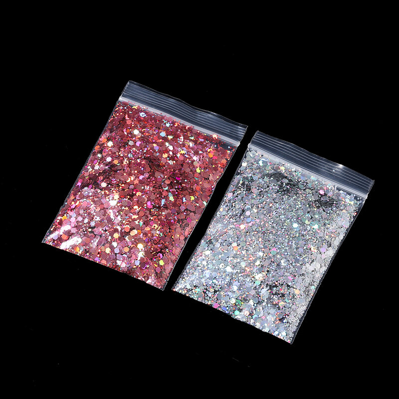 10G Holografische Hexagon Chunky Glitter Epoxyhars Vulmiddel Vlokken Laser Sparkly Pailletten Voor Diy Epoxyhars Nail Art Vullingen
