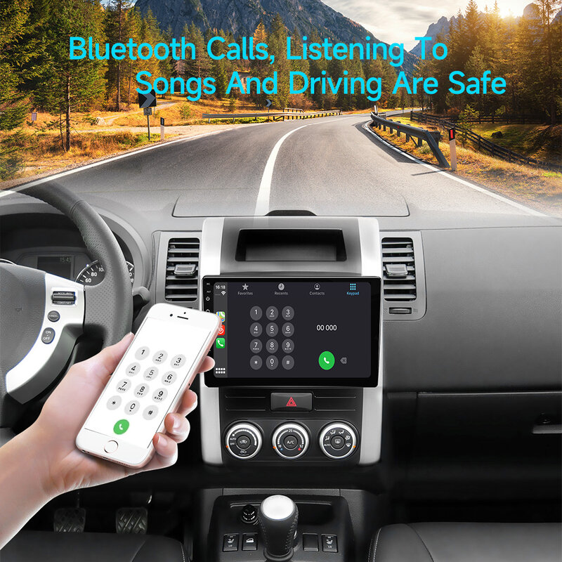 JIUYIN AI Voice Wireless CarPlay Android Auto Radio for Nissan x trail t31 2007-2013 Qashqai 4G Car Multimedia GPS 2din