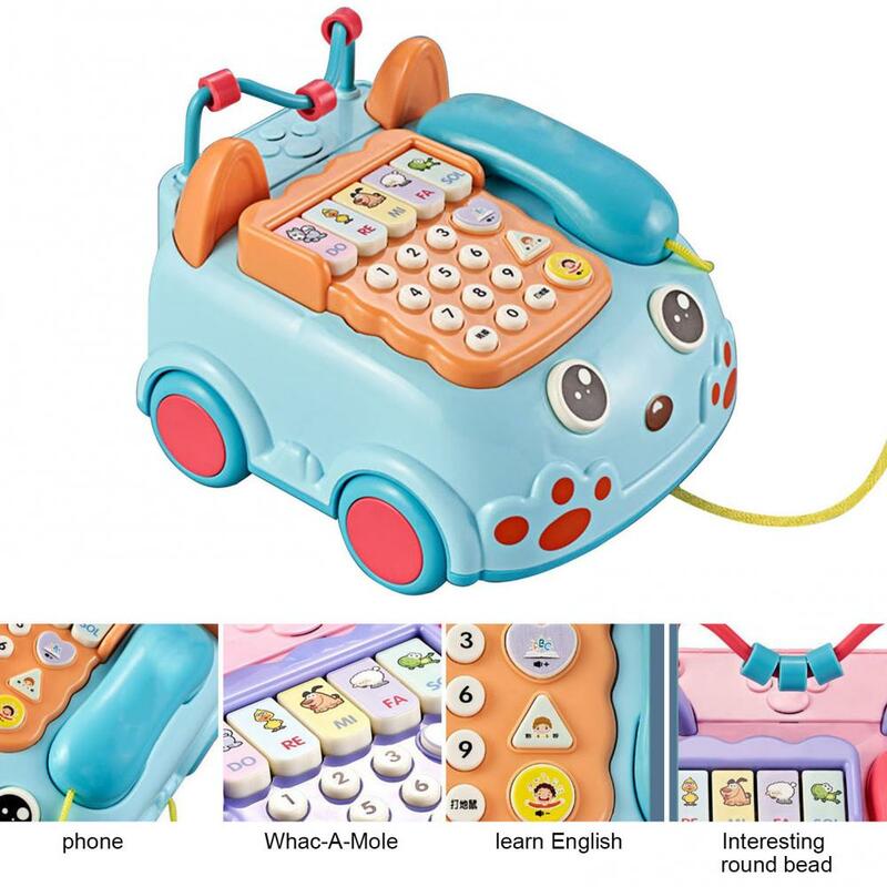 Juguete de juego de hámster para niños de 3 años, coche de dibujos animados, teléfono, luz de sonido, Whack A Hamster, envío directo