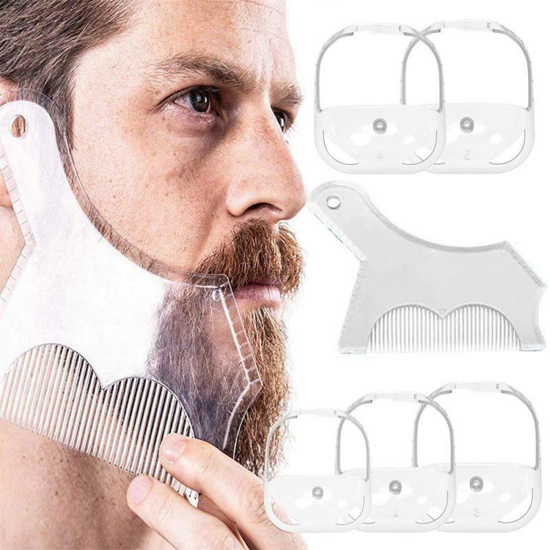 Sideburn Comb Transparent Precise Lines Comb Teeth Smooth Selected Materials Does Not Hurt Skin Beard Styling Template P.s. Blue