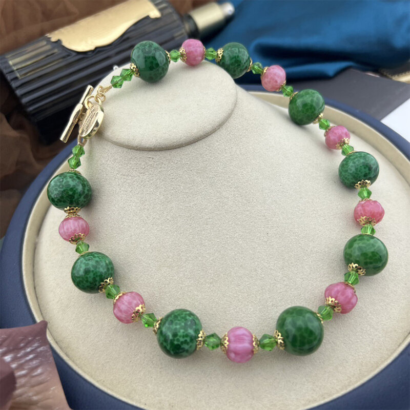 Бесплатная доставка, французское винтажное ожерелье с цепочкой для свитера из остекленных кристаллов и камней для женщин и девушек, чокер, ювелирные изделия, аксессуары