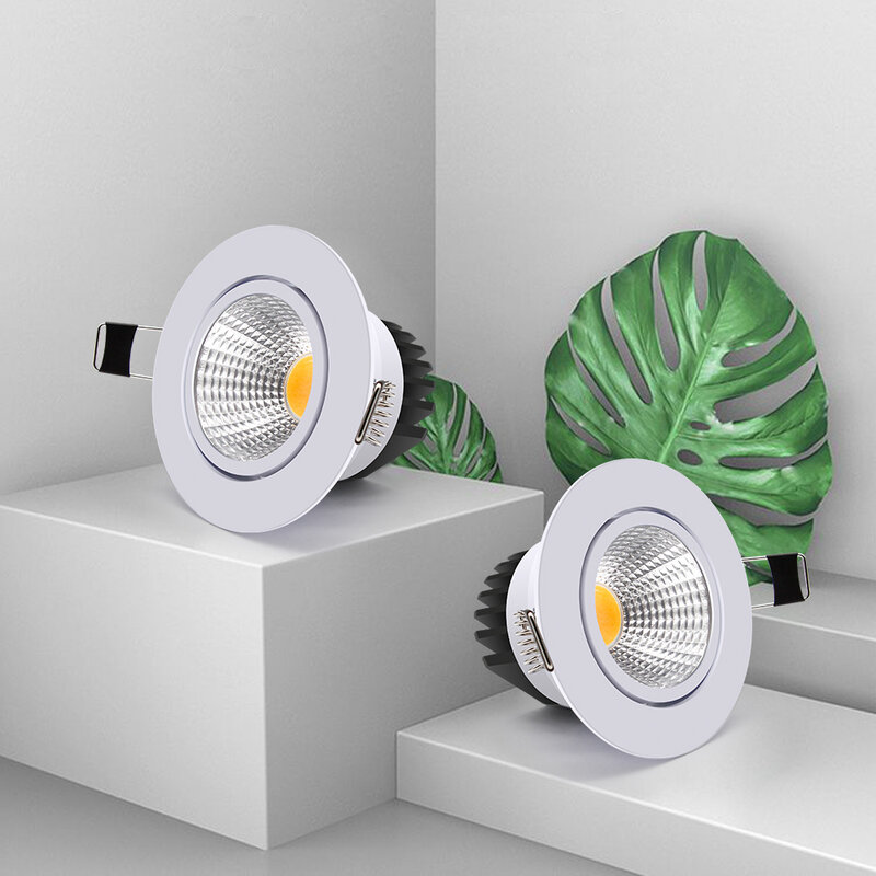 DBF-foco LED superbrillante para empotrar, lámpara de techo regulable, COB, 6W, 9W, 12W, 15W, CA 110V, 220V