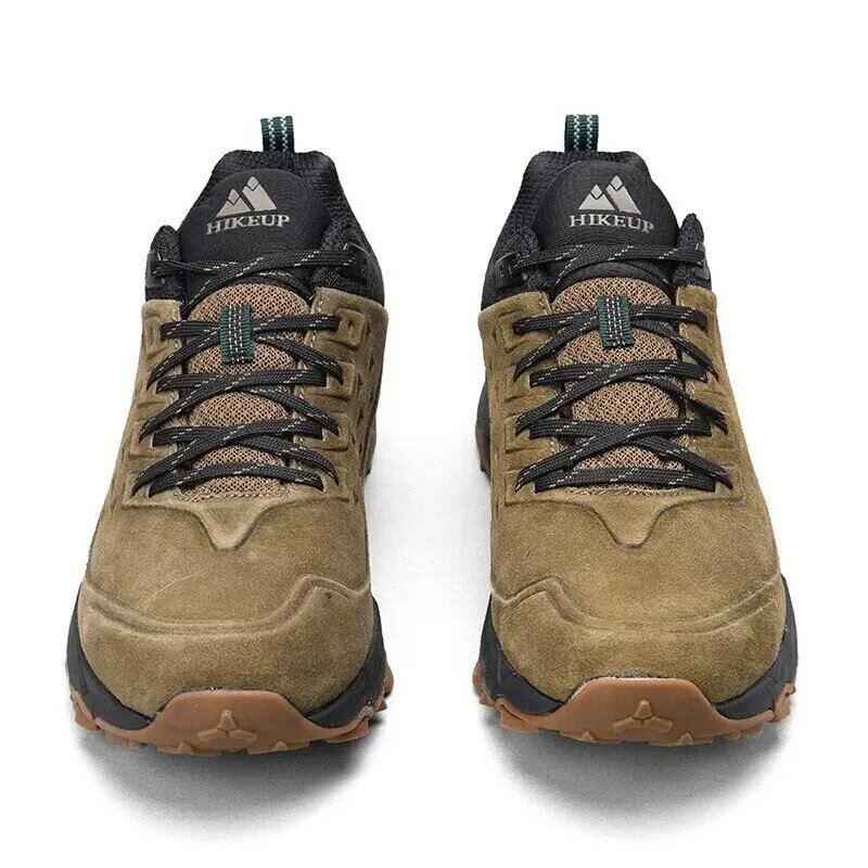 HIKEUP-Chaussures de randonnée en cuir suédé pour hommes, résistantes à l'usure, non ald, extérieur, rencontre, escalade, trekking, chasse, sports, dernier cri