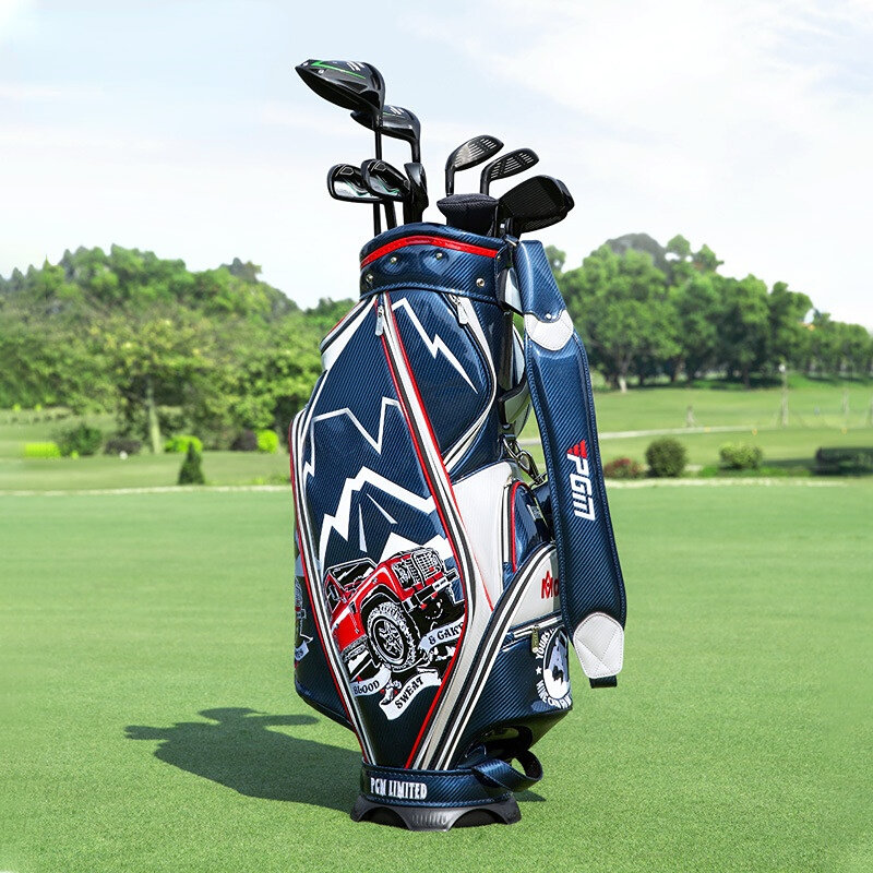 PGM-Bolsa de golfe leve impermeável, bordada em cristal, couro PU, pacote padrão, durável e leve, nova