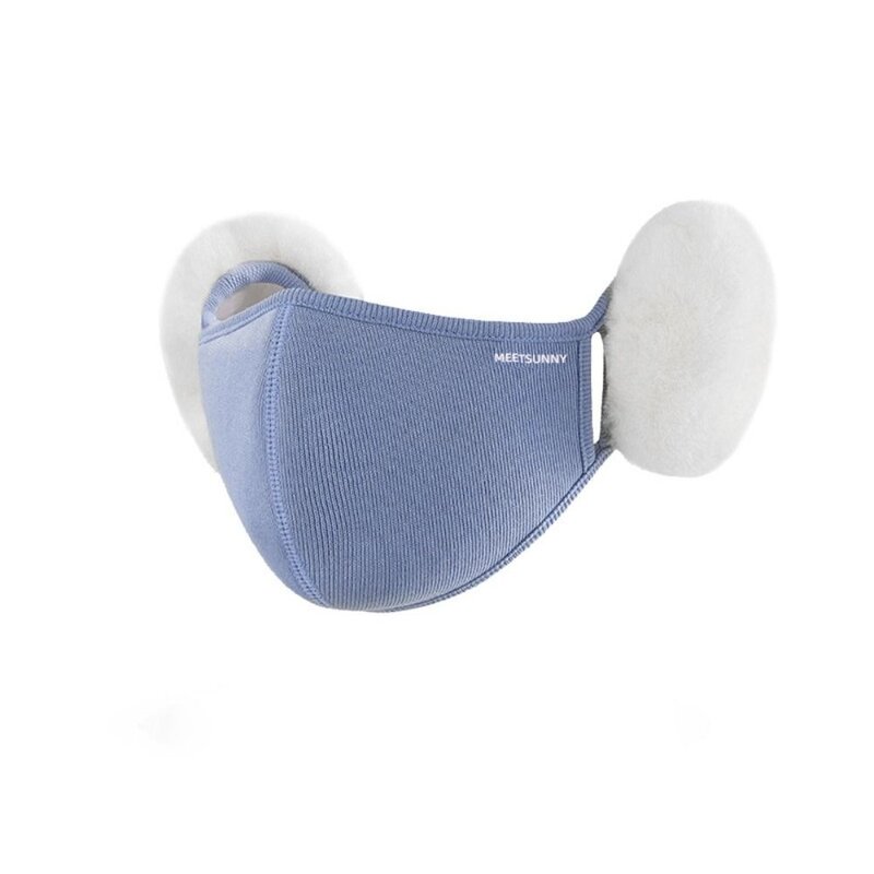 Fleece Earmuffs Mask Breathable Windproof Dustproof Winter Mask Ear Warmer Thermal Earflap Wrap Mask Outdoor