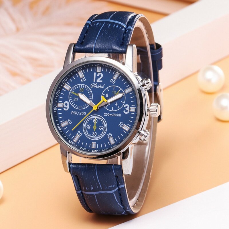 Fashion Men‘s Watches Casual Sport Watches Leather Band Quartz Wristwatches Business Clothing Accessories Watch reloj hombre