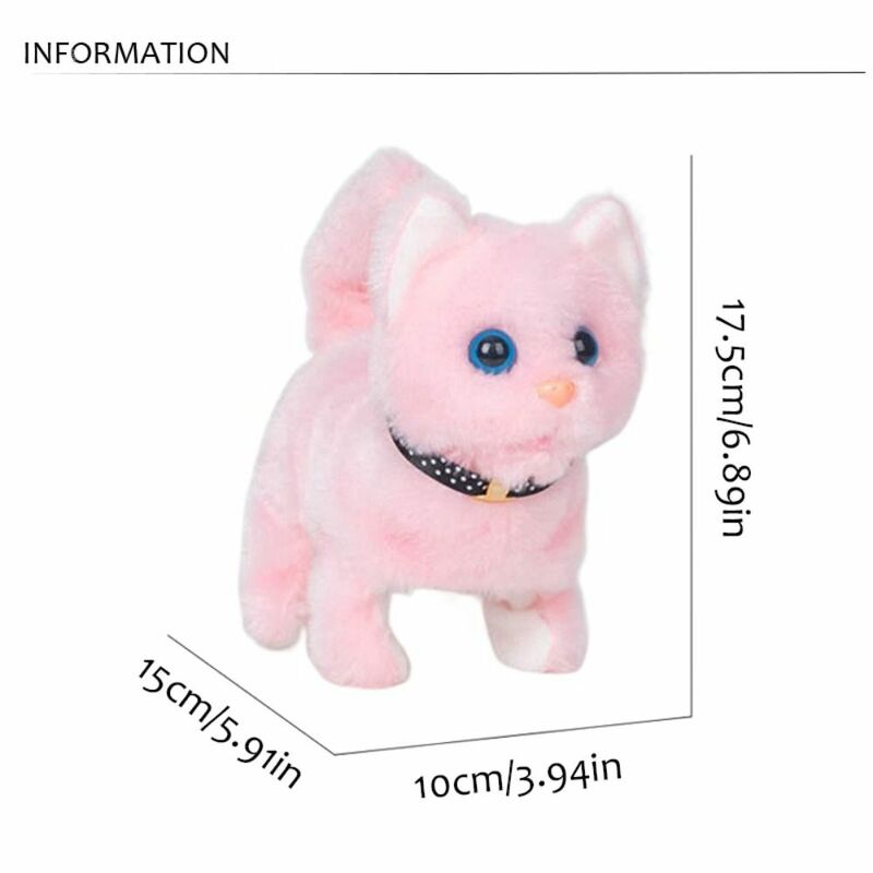 Интерактивный милый электронный питомец, креативный мультяшный плюшевый Кот, плюшевая кукла, мягкий голос, мяу, кошка, игрушка для пар