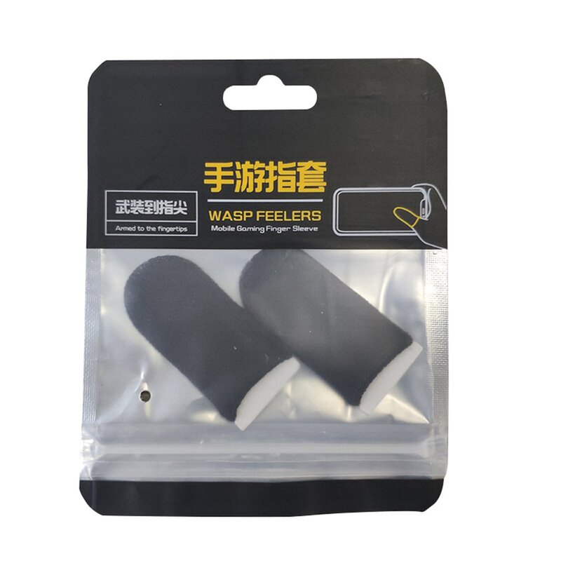2 Pcs Anti-slip Gaming Finger Cot 18-pin Carbon Fiber Anti-sweat Non-slip High Sensitivity Finger Cots