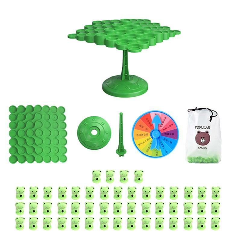 Quebra-cabeça Montessori Math Toy Balancing Board para crianças, interação pai-filho, brinquedos educacionais de mesa, sapo Balance Tree