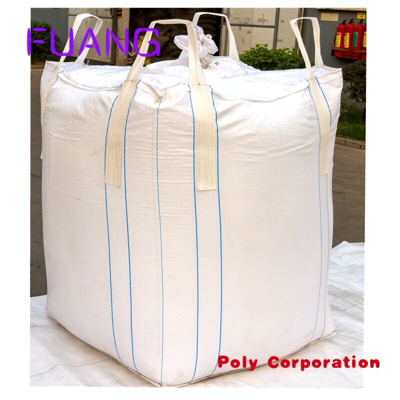 Custom  1 ton 1.5 ton PP big bag packaging /1 tons pp jumbo bags for sand , building material , chemical, fertilizer, flour ,etc