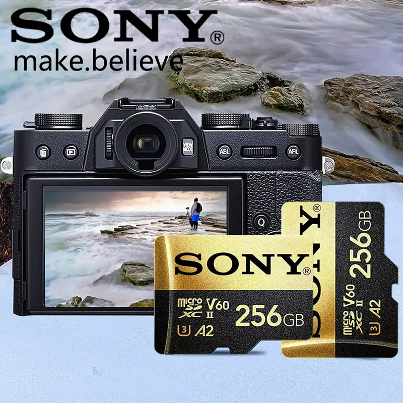 Sony-Carte mémoire Micro SD haute vitesse, carte Flash pour téléphone Xiaomi, appareil photo, table PC, 128 Go, 256 Go, 32 Go, 64 Go, U3 A2 TF