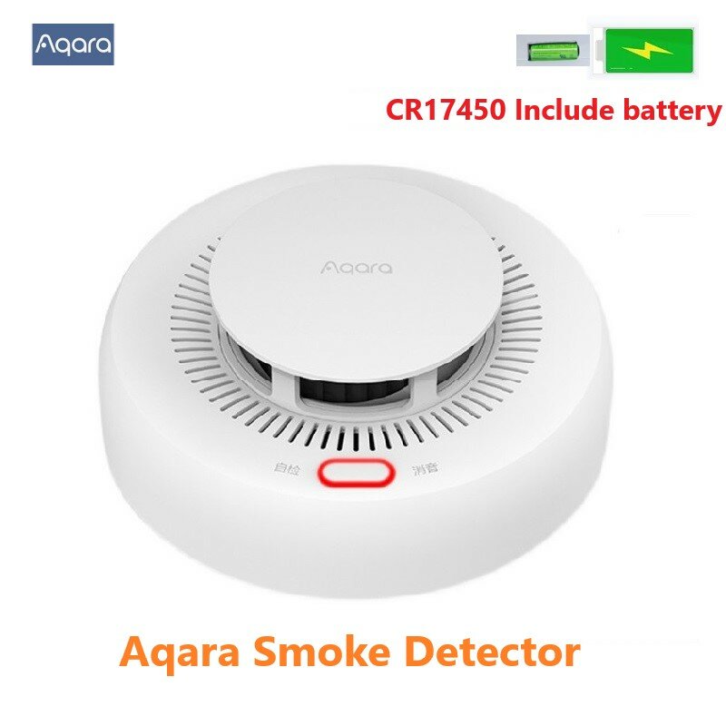 Aqara-コネクテッドスモークセンサー,火災警報器,サウンドアラーム,ホームセキュリティアプリ,Xiaomi Mi Home Kit,Zigbee 3.0で動作