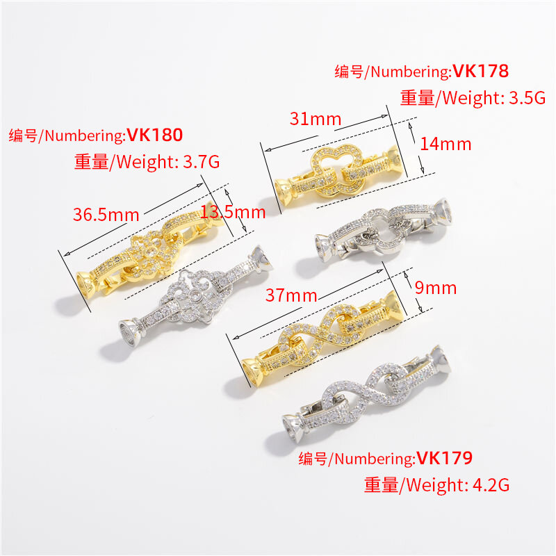 Zhukou 3スタイルフックジュエリー作り用品女性用ブレスレットコネクタジュエリー素材卸売vk178