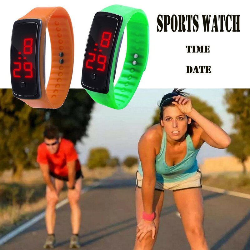 Reloj Digital de lujo para mujeres y hombres, relojes electrónicos deportivos, reloj de pulsera luminoso Led, reloj con Sensor, reloj femenino