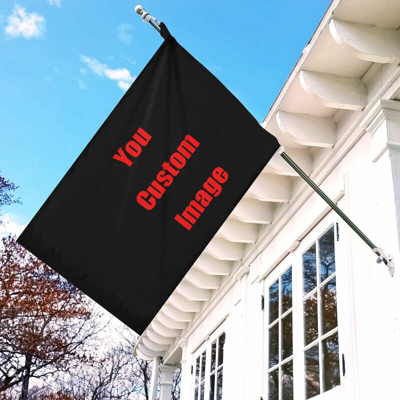 Flagi ogrodowe banery graficzne niestandardowa flaga z pokrywą wału mosiężne przelotki dwustronny nadruk baner reklamowy na zewnątrz