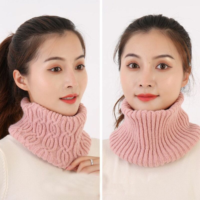 Fashion Windproof Detachable Turtleneck Neck Warmer Scarf Knitted Fake Collar