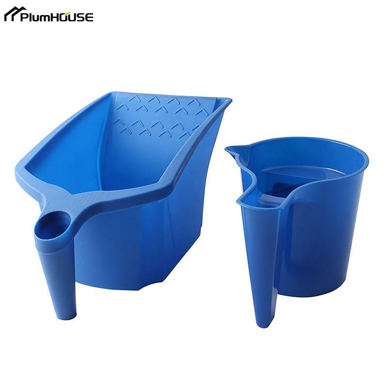 1Pc Plastic Roller Brush Holding Paint Cup Convenient Construction Paint Tray Emulsion Paint Tool Wall Brushing Tool