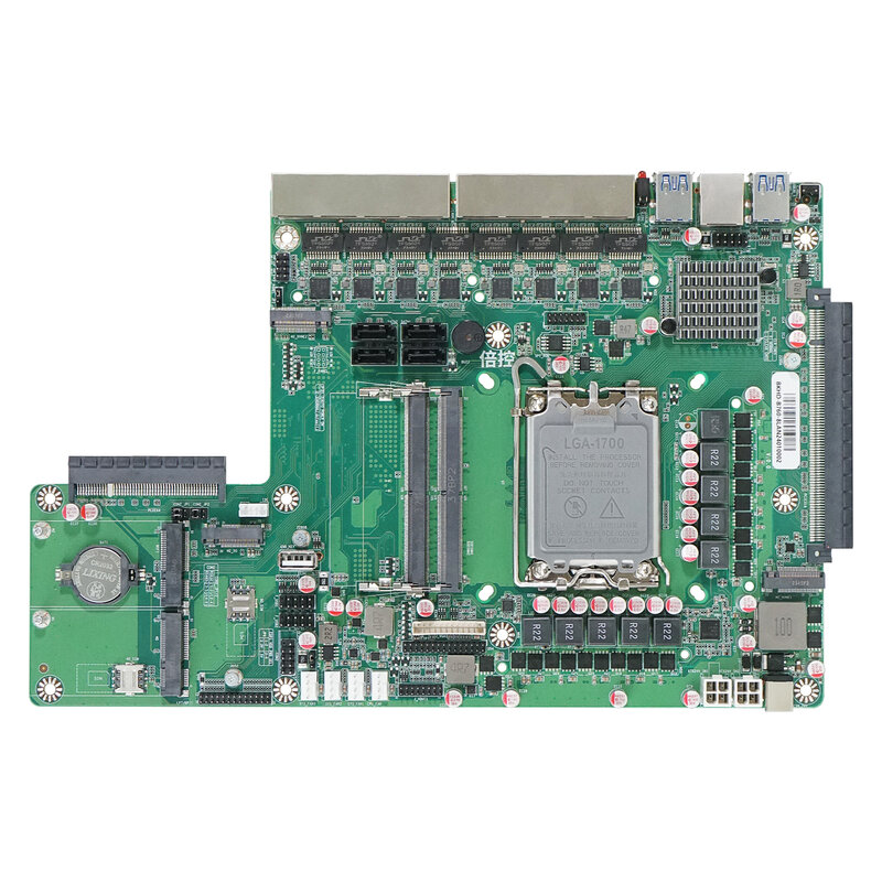 Placa-mãe BKHD B760 com CPU LGA 1700, 2 * DDR5, SODIMM, 8 * Intel I226, PCIE16X, 4X, Suporte para Intel GEN 12, 13ª Desktop Mainboard