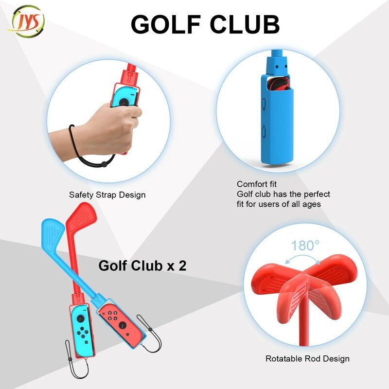 12 in 1 accessori di gioco per Nintendo Switch Sports includono Comfort Grip racchetta da Tennis Golf Club Sword Leg Strap Arm Wrist Band