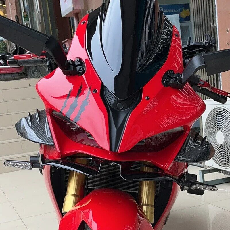 2pcs stiker motor cakar cakar Monster balap gores kepala DIY helm Decals untuk YAMAHA Xmax Suzuki Kawasaki Z900 jersey