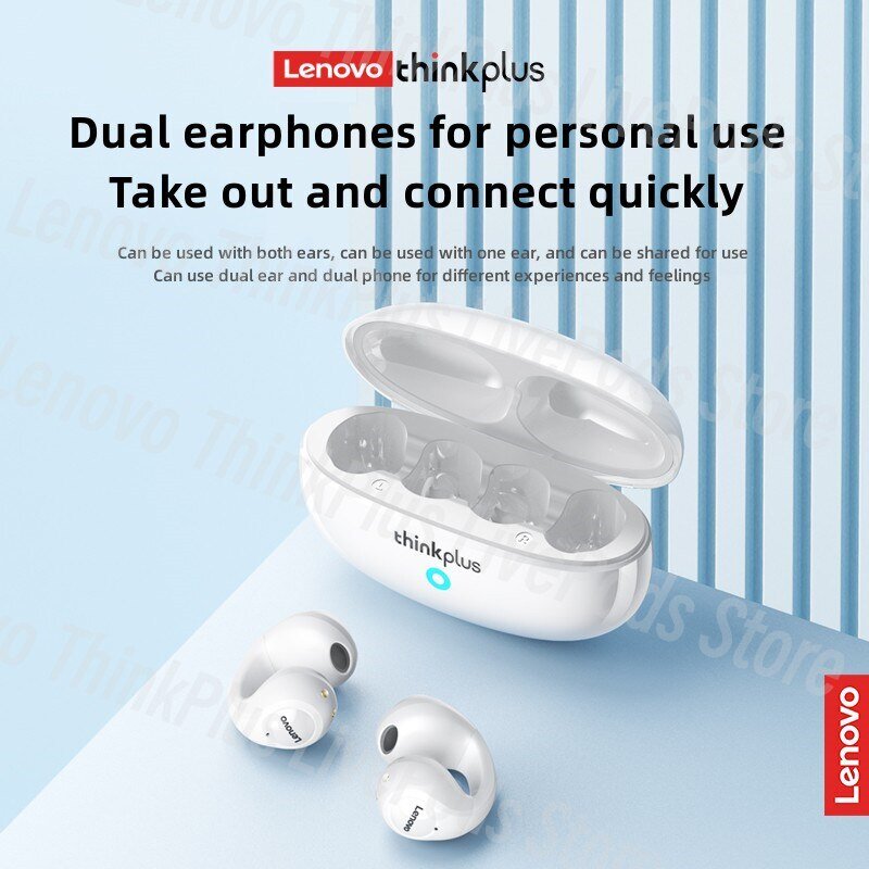 2023 baru Lenovo XT83II TWS headphone nirkabel Bluetooth 5.3 earphone Earclip desain kontrol sentuh HD earbud Headset olahraga