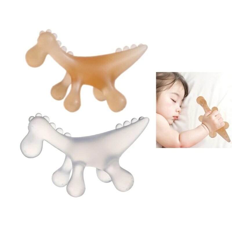 77HD Baby Soothing Teether Educational Toy for Infant Dinosaur Teether