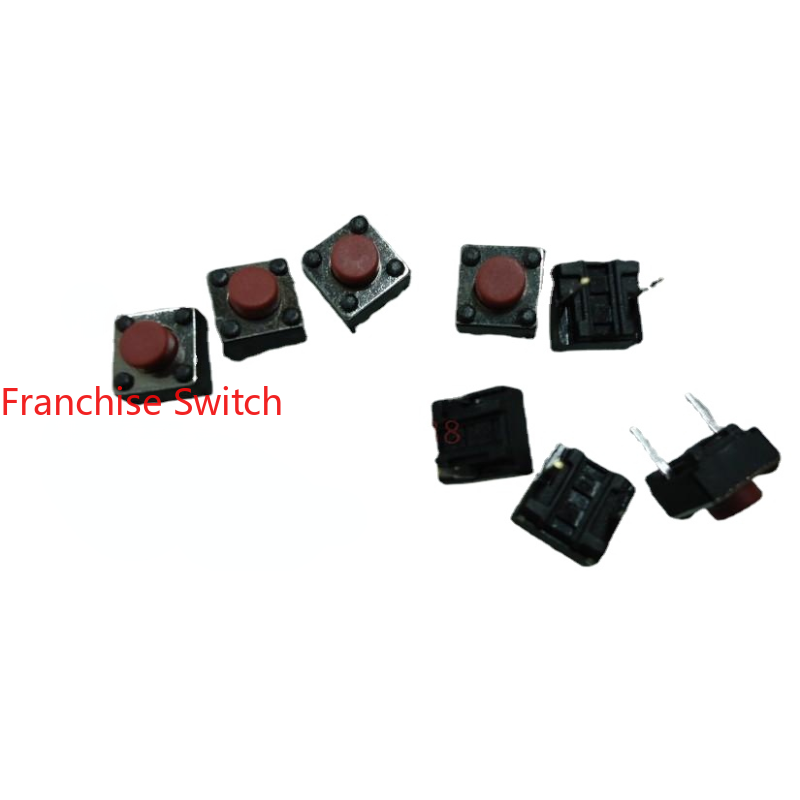 10PCS Switch 6*6*5h Touch Key com dois pés inseridos diretamente no Microswitch.