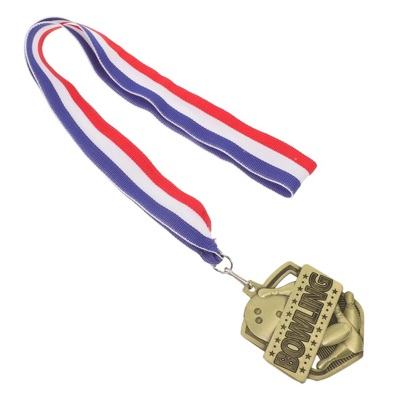 Medali penghargaan kompetisi Bowling medali olahraga gantung medali penghargaan medali bulat