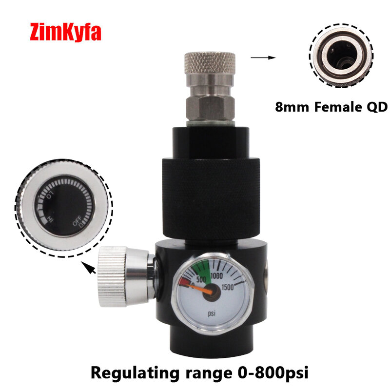 HPA-Regler CO2-Ventil mit/US-Pflege oder 8mm Schnell kupplungs adapter Stecker DIY-Kit für G1/2-14 Tank flasche