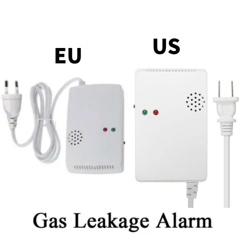 เครื่องตรวจจับก๊าซพิษจากธรรมชาติ1-5ชิ้นความปลอดภัยในบ้านเครื่องตรวจรอยรั่วแก๊สเตือนภัยอิสระปลั๊ก EU/US